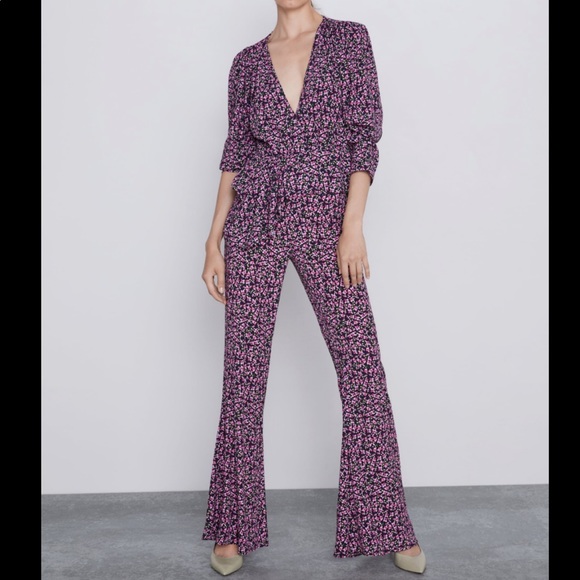 Zara floral print blouse and pants (set) - Picture 1 of 3